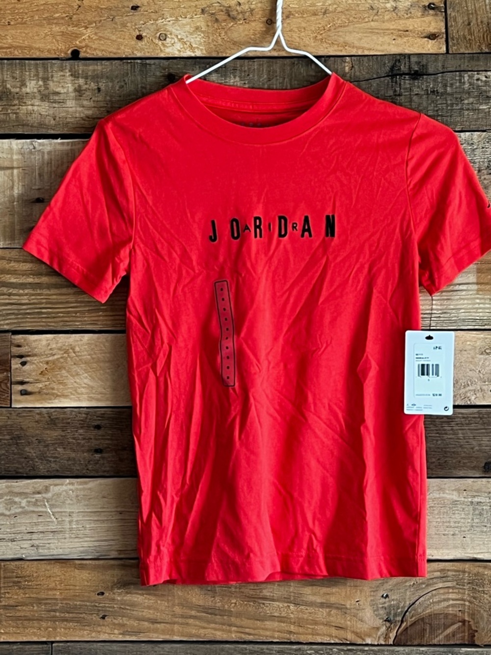 Jordan Bright Red Short Sleeve Logo Tee